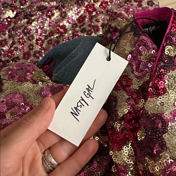 NWT Nasty Gal floral sequin trouser - Picture 4 of 6